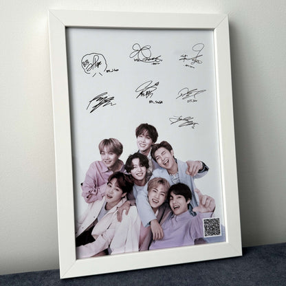 BTS Framed Poster with Autographs