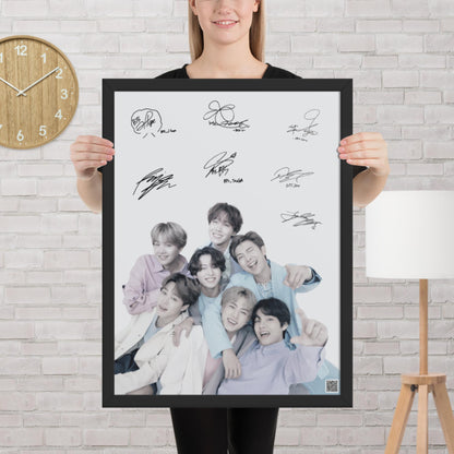 BTS Framed Poster with Autographs