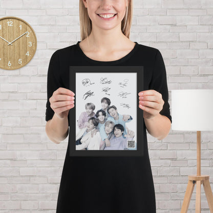 BTS Framed Poster with Autographs