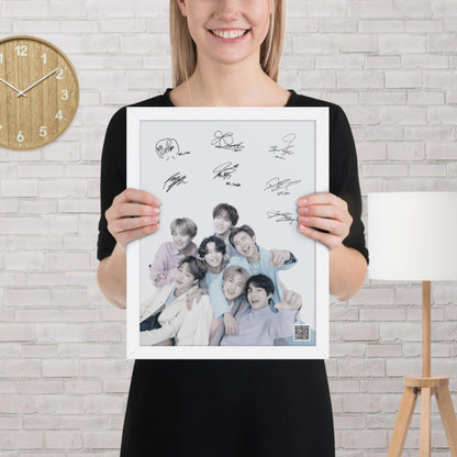 BTS Framed Poster with Autographs