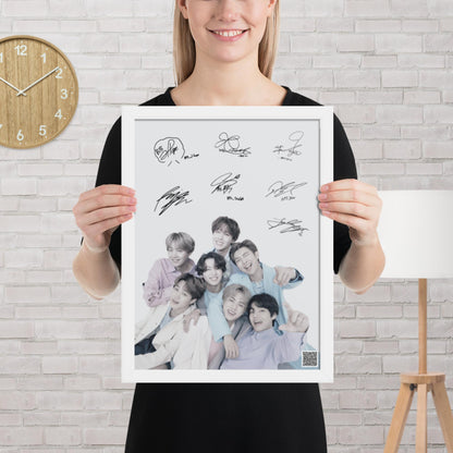 BTS Framed Poster with Autographs