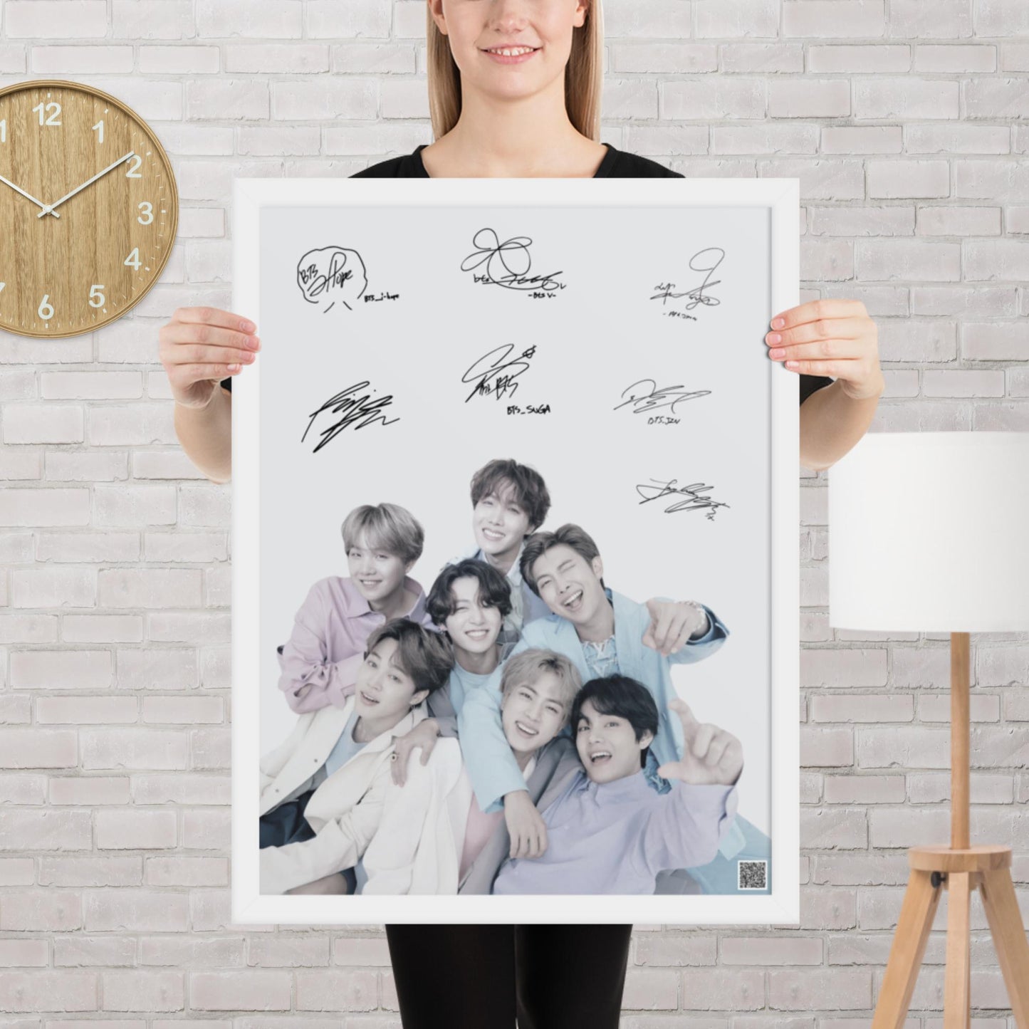 BTS Framed Poster with Autographs