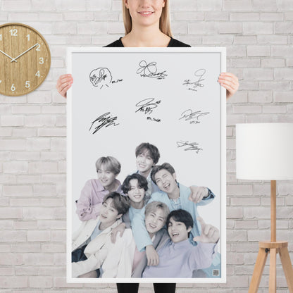 BTS Framed Poster with Autographs